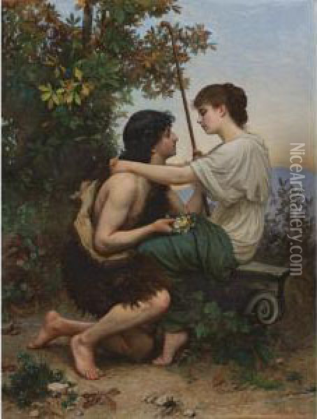 Daphnis And Chloe Oil Painting - Camille Bellanger