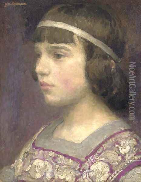 Portrait of a girl Oil Painting - Jean-Michel Moreau