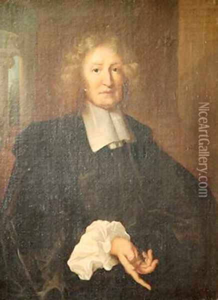 Portrait presumed to be Jules Hardouin Mansart 1646-1708 Oil Painting - Claude Lefebvre