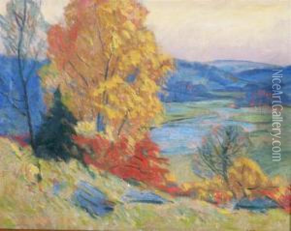 Autumn Color Oil Painting - Carl Rudolph Krafft