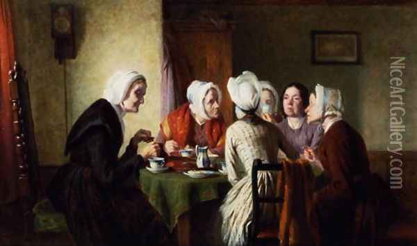 Village Gossips Oil Painting - Thomas Webster