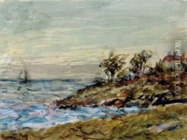 New England Coastal Scene Ca Oil Painting - Horace Robbins Burdick