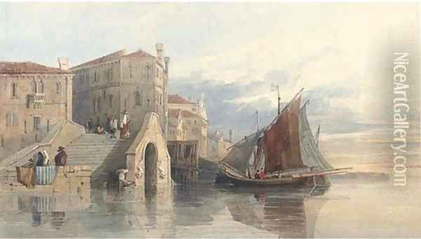 The Arsenal at Venice Oil Painting - George Arthur Fripp