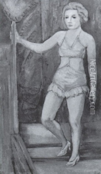 Femme Acrobate Oil Painting - Adolphe Aizik Feder