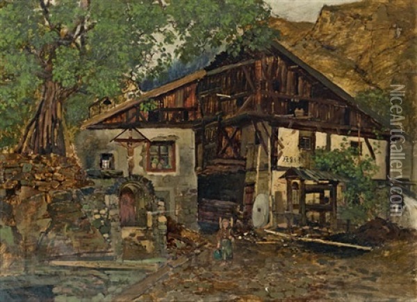 Muhle Oil Painting - Theodor von Hoermann