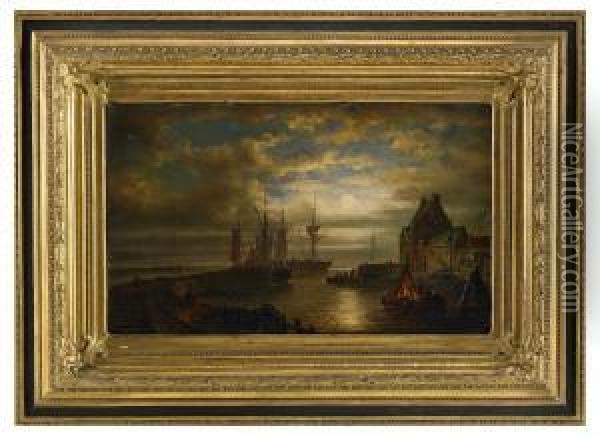 Hamnvy Imansken Oil Painting - Elias Pieter van Bommel