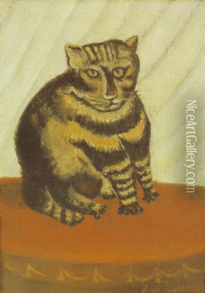 Chat Tigre Oil Painting - Henri Rousseau