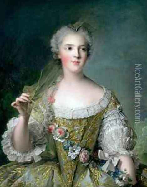 Portrait of Madame Sophie 1734-82 Oil Painting - Jean-Marc Nattier