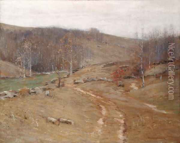 November Hillsides Oil Painting - Bruce Crane