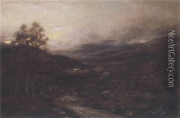 Mount Battock, Glenesk Oil Painting - Allan Ramsay