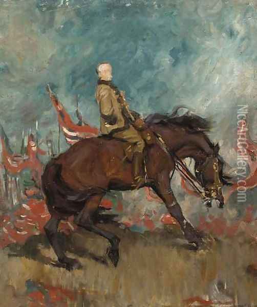 Study for the Equestrian Portrait of Field-Marshal Earl Roberts Oil Painting - Charles Wellington Furse