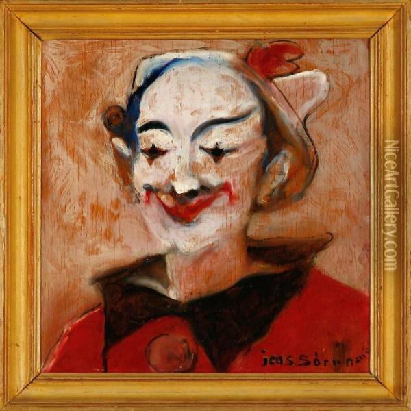 Clown Oil Painting - Jens Sorensen
