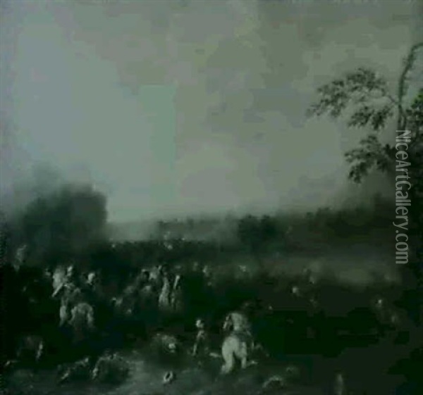 Cavalry Battle Between Christians And Turks Oil Painting - Karel Breydel