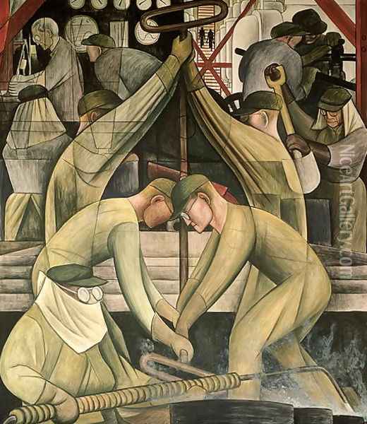 Detroit Industry-11, 1932-33 Oil Painting - Diego Rivera