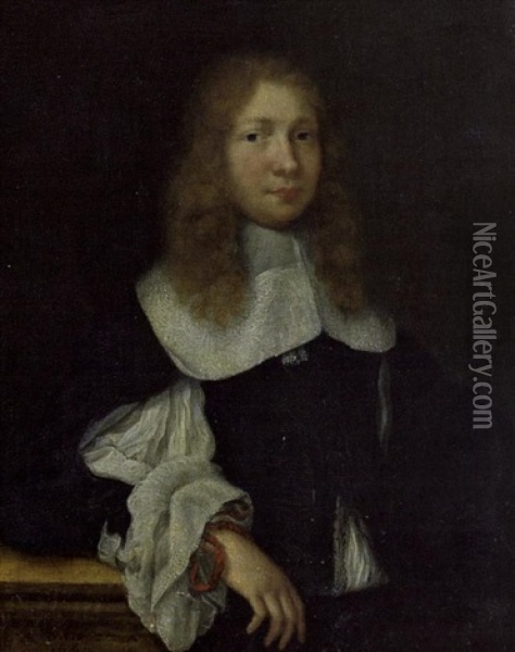 Portrait De Gentilhomme Oil Painting - Gonzales Coques