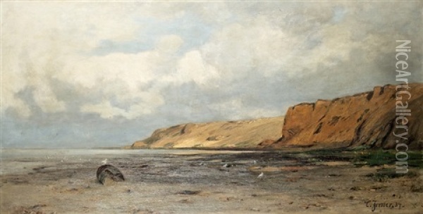 On The Coast Oil Painting - Carl Irmer
