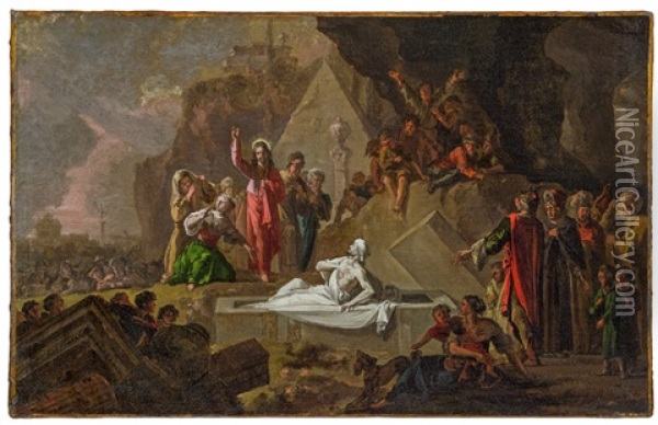 The Raising Of Lazarus Oil Painting - Abraham Danielsz Hondius