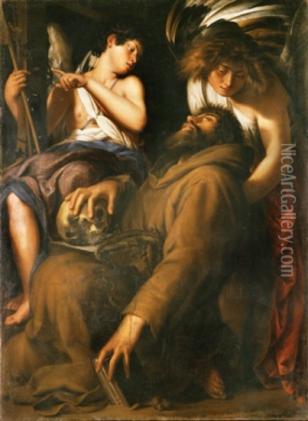 Estasi Di San Francesco Oil Painting - Cavaliere Giovanni Baglione