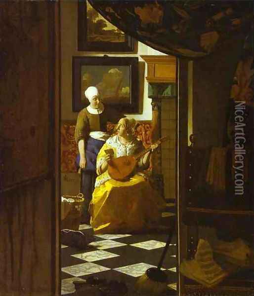 The Letter Oil Painting - Jan Vermeer Van Delft