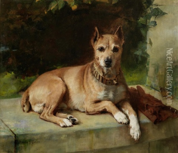 A Faithful Companion Oil Painting - Arthur John Elsley