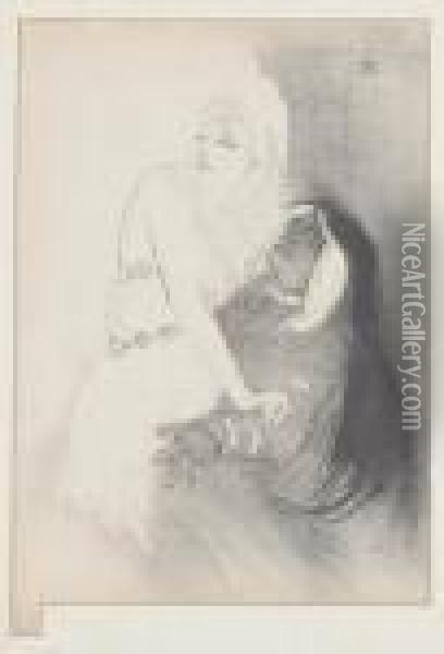A La Renaissance: Sarah Bernhardt Dans Phedre Oil Painting - Henri De Toulouse-Lautrec