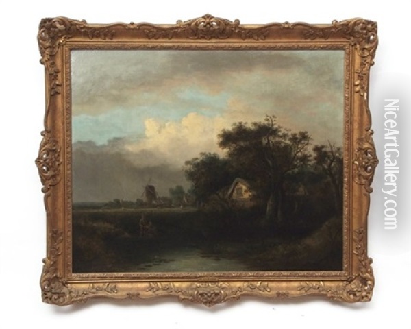 Norfolk Landscape Oil Painting - William Henry Crome