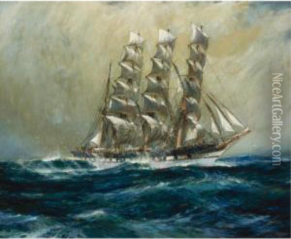 The Clipper Ship Ross-shire Oil Painting - Jack Spurling