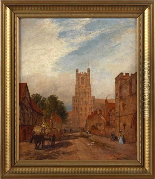 Ely Cathedral Oil Painting - Alfred Dawson