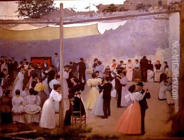 Evening Dance, 1896 Oil Painting - Ramon Casas
