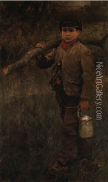 The Woodman's Boy Oil Painting - Sir George Clausen