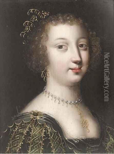 Portrait of a lady 2 Oil Painting - Charles Beaubrun