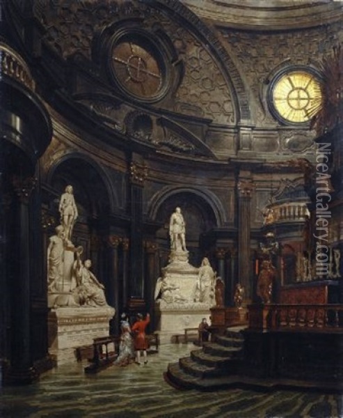 La Cappella Della Sindone Oil Painting - Giacomo Canova