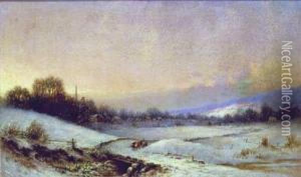 Adirondack Winter Oil Painting - Thomas Lochlan Smith
