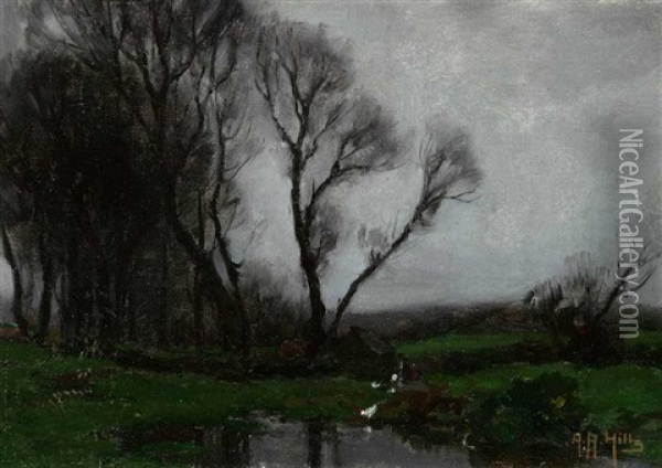 Landscape Oil Painting - Anna Althea Hills