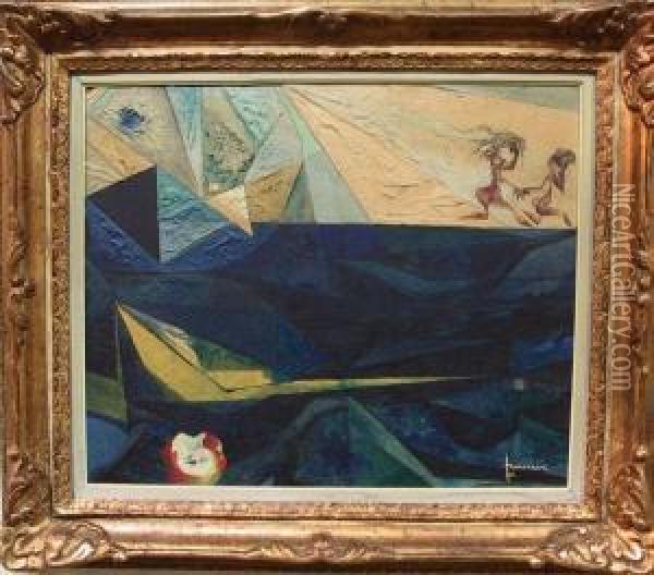 Category: Painting
 Description:abstracte Compositie Oil Painting - George Francis Mcdougall