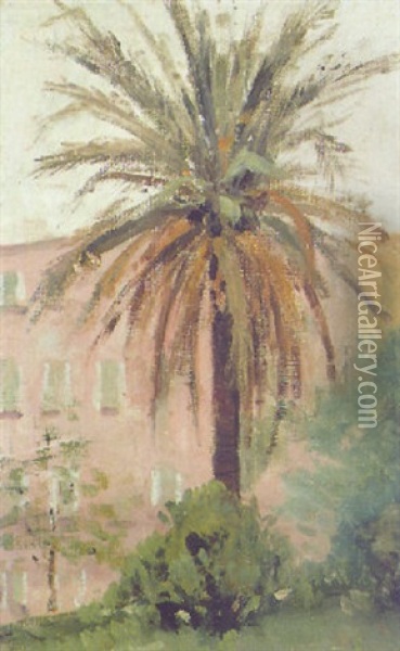 Palmen In Cannes Oil Painting - Marie Egner