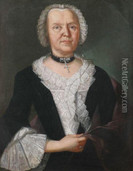 Portrait Der Maria Margarete Weissensee Geb Oil Painting - Johann Jakob Ihle