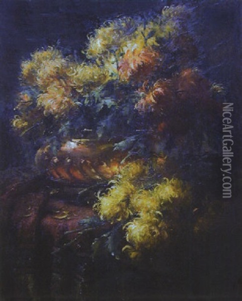 Bouquet De Fleurs Oil Painting - Frans Mortelmans