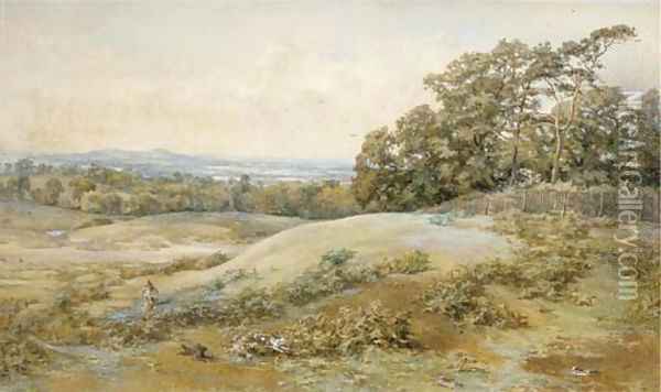 Hare coursing Oil Painting - John Edward Newton