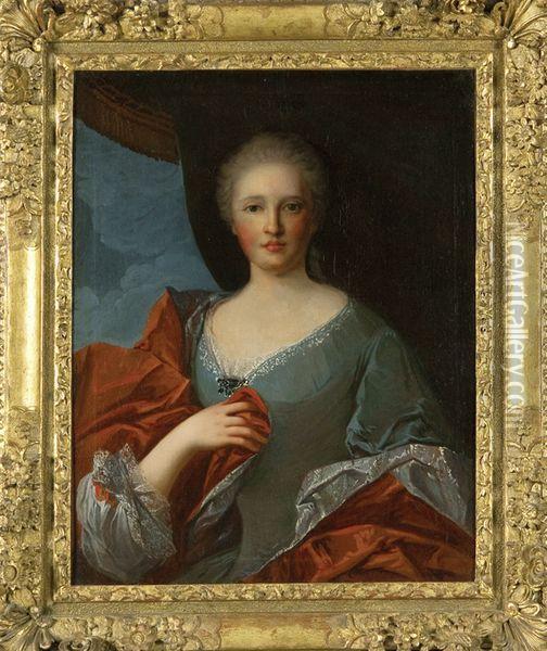 Dame De Qualite Oil Painting - Nicolas de Largillierre
