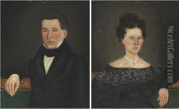 Thomas B. Stockin And Lydia Ann Chase Stockin Oil Painting - Royall Brewster Smith