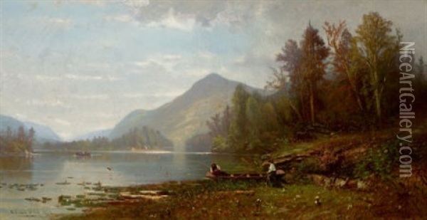 Lake Placid, New York Oil Painting - Edward B. Gay
