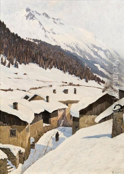 Sankt Anton Oil Painting - Rudolf Kargl