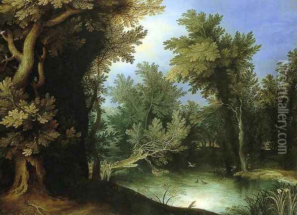 Landscape with a Marsh Oil Painting - Paul Bril
