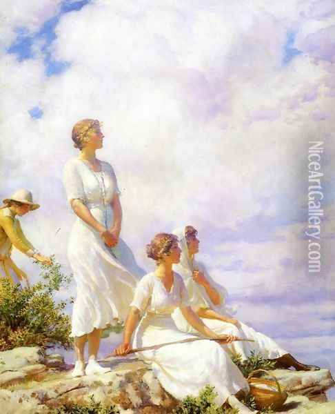 Summer Clouds Oil Painting - Charles Curran