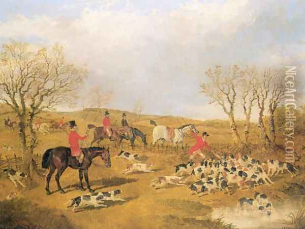 The Kill Foxhunting Oil Painting - John Frederick Herring Snr