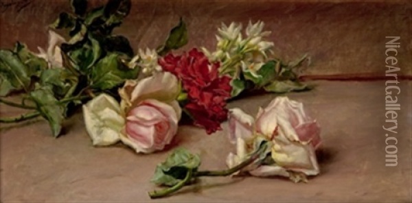 Flores Oil Painting - Jose Nogales Sevilla