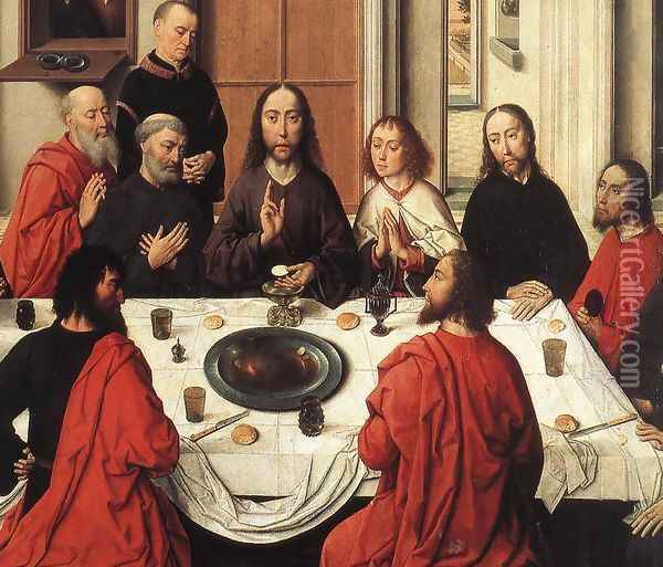 The Last Supper (detail 1) 1464-67 Oil Painting - Dieric the Elder Bouts