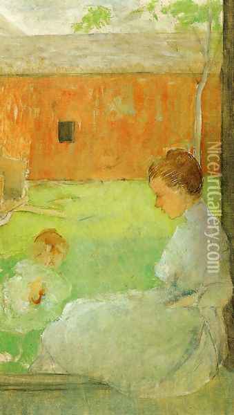 Mother and Child I Oil Painting - Julian Alden Weir