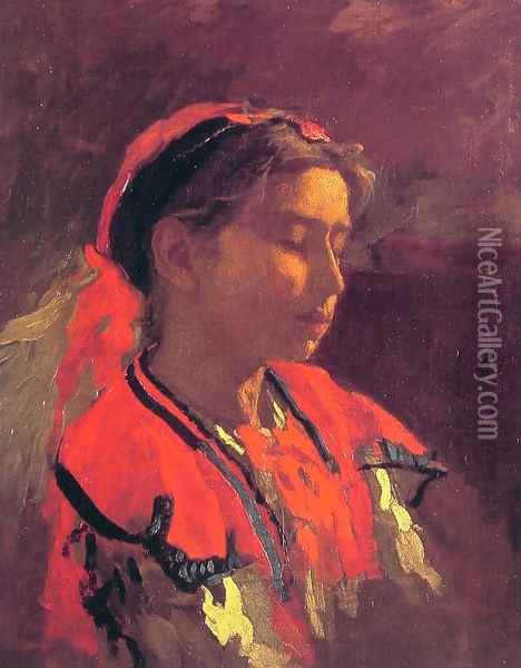 Carmelita Requena Oil Painting - Thomas Cowperthwait Eakins